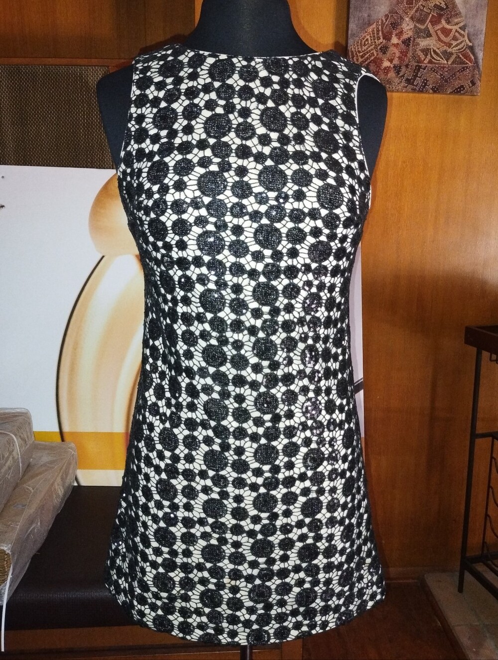 Alice + Olivia Clyde Sequined Shift Dress Size 0